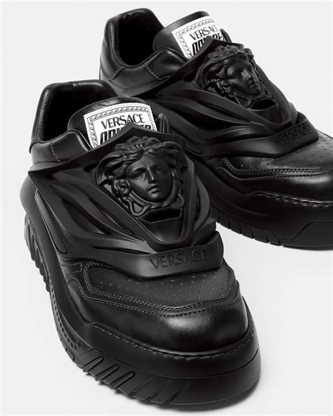 versace jeans black sneakers|versace chunky sneakers.